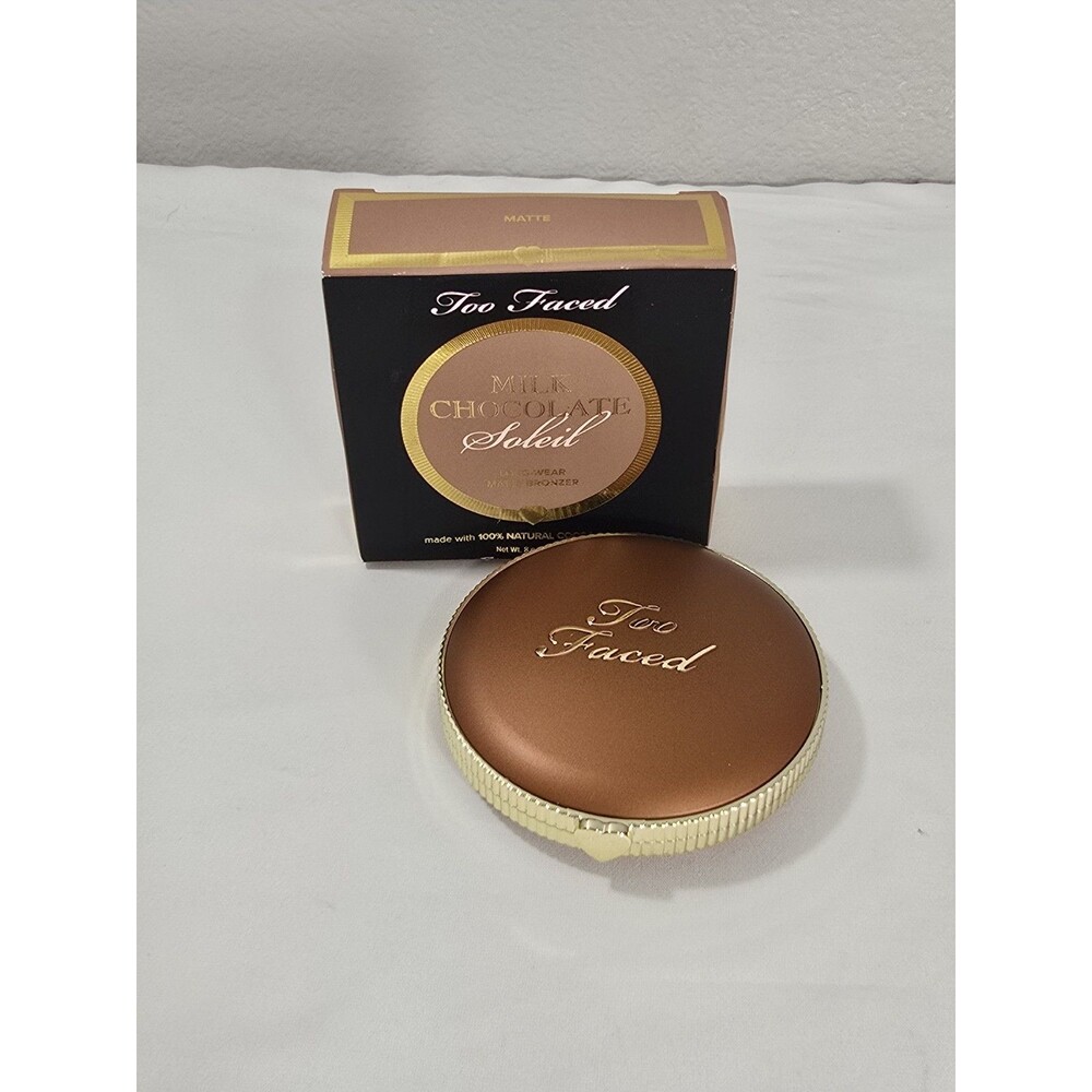 Too Faced Milk Chocolate Soleil Face Bronzer Longwear Matte for Women 0.28 oz